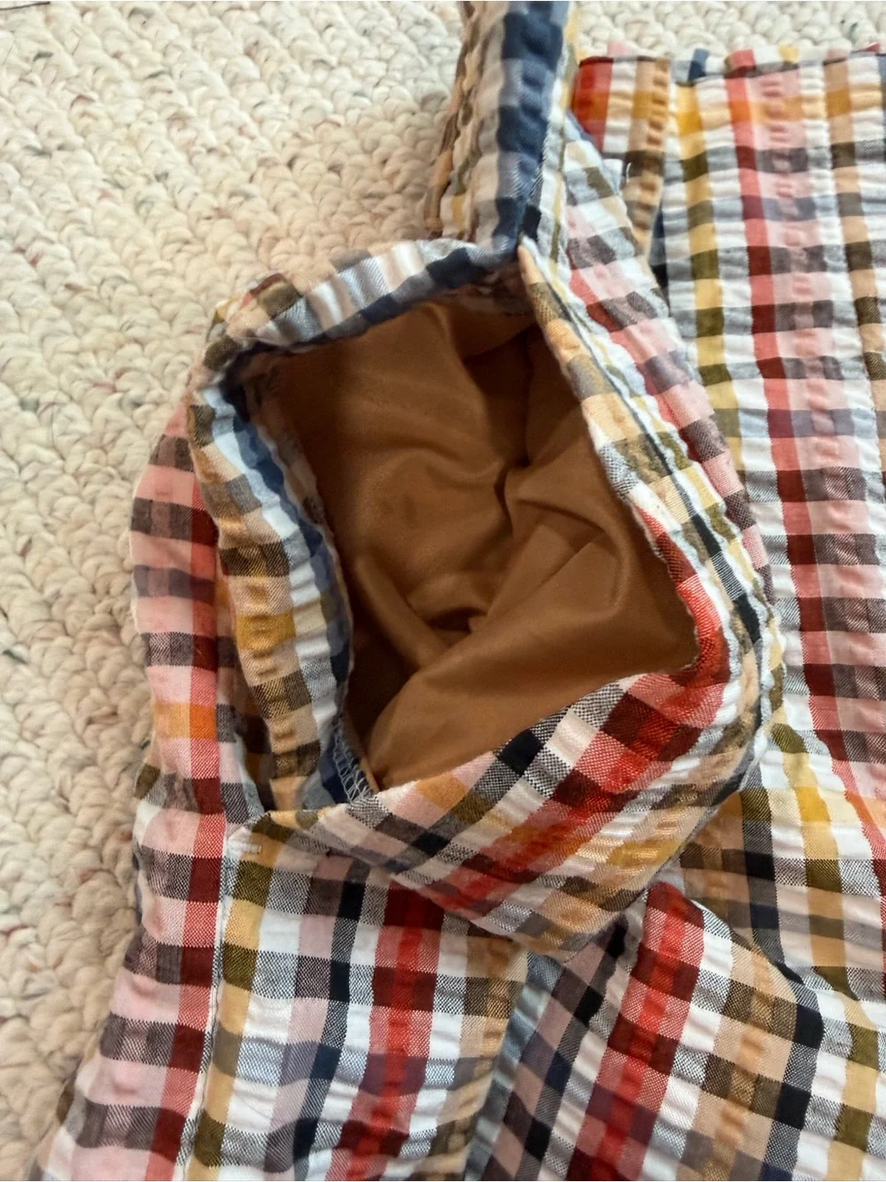 LOFT NWT Paperbag Pull-On Gingham Shorts- Size M